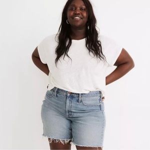 Madewell 20W Plus Size High Rise Denim Cut-Off Shorts Blue Nwt